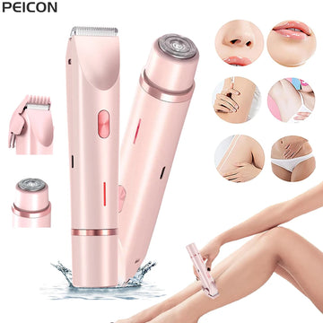 Painless Electric Razor for Women – Facial, Body, and Bikini Hair Removal