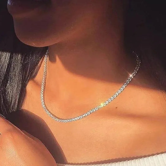 Crystal' Tennis Necklace